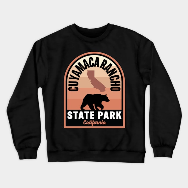 Cuyamaca Rancho State Park CA Bear Crewneck Sweatshirt by HalpinDesign